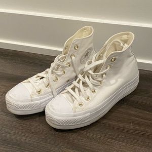Chuck Taylor All Star Lift Platform Elevated White Gold